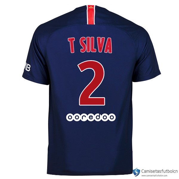 Camiseta Paris Saint Germain Primera equipo T Silva 2018-19 Azul
